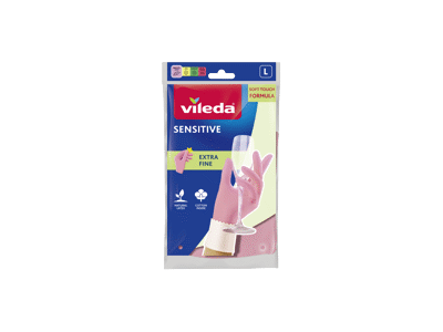 Buitinės pirštinės VILEDA SENSITIVE (L dydis), 1 vnt.