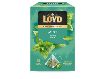 Žolelių arbatos gėrimas LOYD HORECA mėtų skonio piramidė, 20 x 2g
