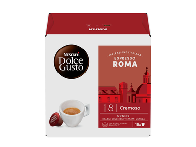 Kavos kapsulės NESCAFE ESPRESSO ROMA, 16 vnt.