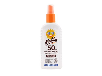 MALIBU KIDS SPF50 apsauginis purškiamasis losjonas nuo saulės, 200 ml