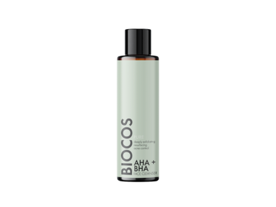 BIOCOS rūgštinis veido prausiklis AHA + BHA, 200 ml