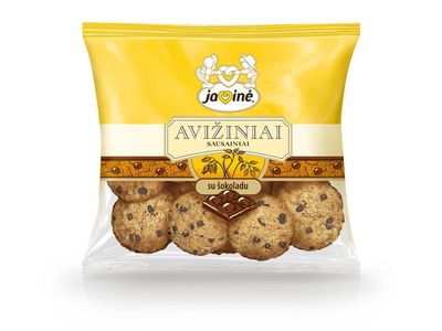Avižiniai sausainiai su šokoladu JAVINĖ, 180g