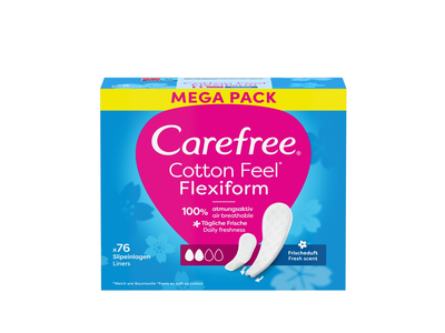 Įklotai CAREFREE FLEXY FRSH, 76 vnt.