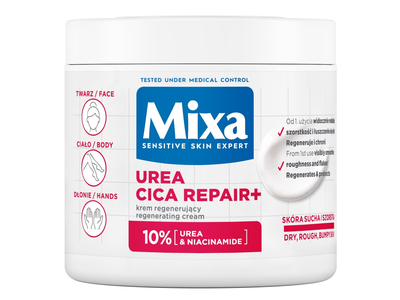 Kūno kremas Mixa Urea Cica Repair+, 400 ml