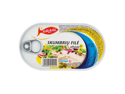 Skumbrių filė aliejuje GRAAL, 170 g