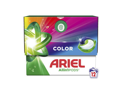 Skalbimo kapsulės ARIEL Color, 12 skalb.