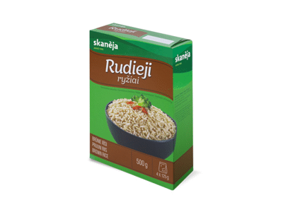 Rudieji ryžiai SKANĖJA (4 x 125 g), 500 g