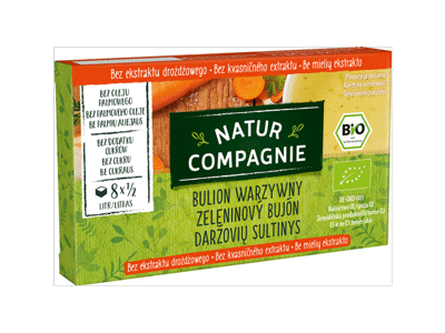Ekologiškas daržovių sultinys NATUR COMPAGNIE be mielių, 80 g