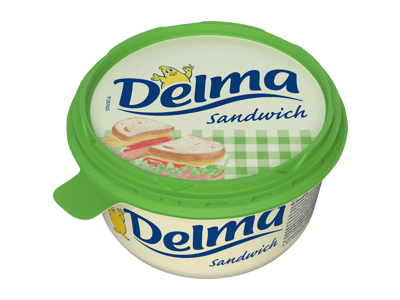 Margarinas sumuštiniams DELMA, 20 % rieb., 450 g