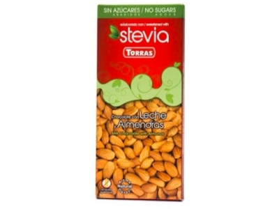 Šokoladas TORRAS, pieniškas su migdolais, 125 g