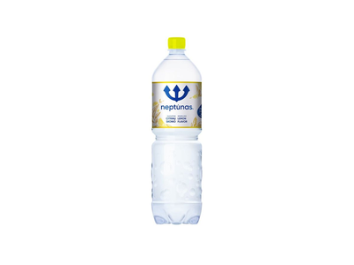 Švelniai gazuotas vanduo NEPTŪNAS LEMON, 1,5l