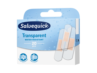 Pleistrai SALVEQUICK TRANSPARENT, N20, 20 vnt.