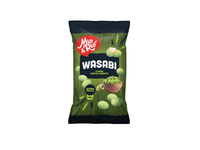 Žemės riešutai vasabių skonio apvalkale MIO&RIO, 190 g