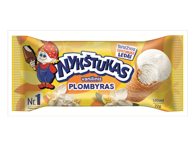 Vanilinis plombyras NYKŠTUKAS vafliniame puodelyje, 72 g