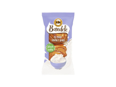 Bandelės PRIEMIUM su puriu varškės įdaru, 130 g