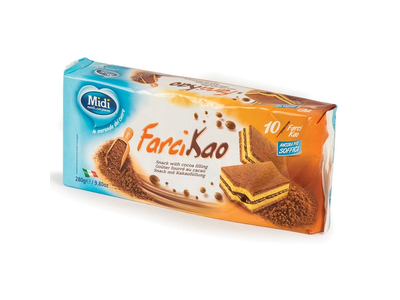 Biskvitas su kakavos įdaru FARCIKAO COCOA, 280 g
