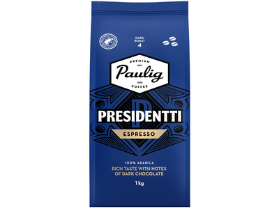 Kavos pupelės PAULIG Presidentti, Espresso, 1 kg
