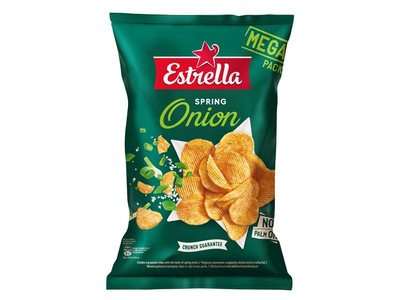 Bulvių traškučiai ESTRELLA, svogūnų laiškų skonio, 250 g