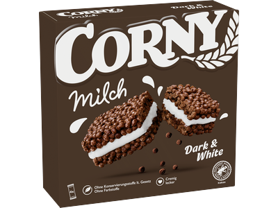 Batonėlis CORNY MILK su pieniniu pertepimu, 4 vnt.
