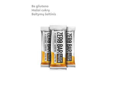 Baltyminis batonėlis BioTechUSA Zero Bar, obuolių pyrago skonio, 50 g