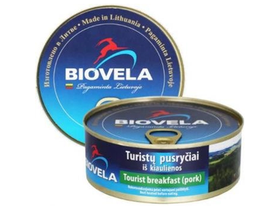 Turistų pusryčiai iš kiaulienos BIOVELA, 240 g