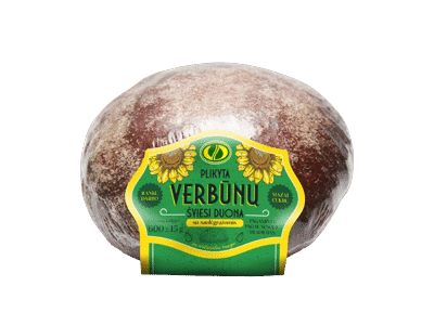 VERBŪNŲ šviesi plikyta duona, 600 g