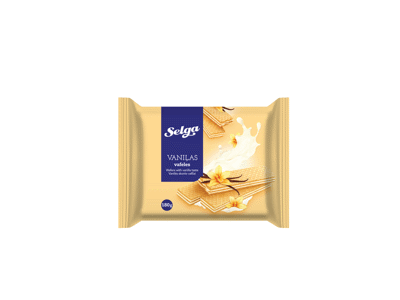 Vafliai SELGA su vanilės skonio įdaru, 180 g