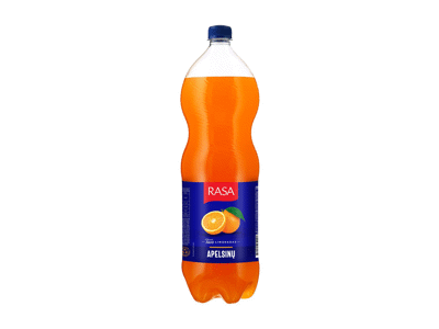 Gazuotas apelsinų skonio gėrimas RASA FRUT, 2 l