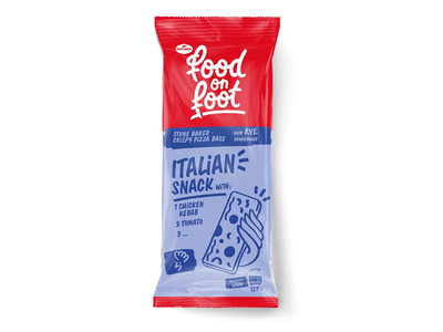 Itališka apkepėlė, su vištienos kebabo mėsa ir pomidorais, 125 g