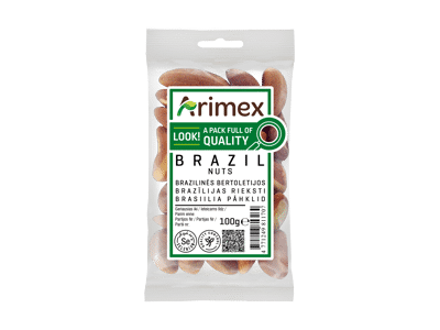 Bertoletijų riešutai ARIMEX, 100 g