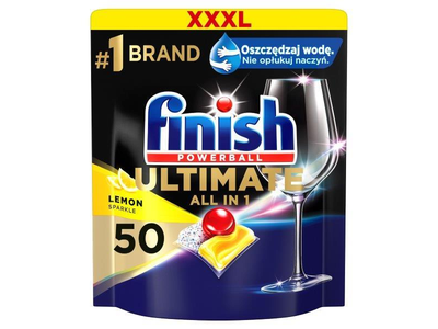 Indaplovių kapsulės FINISH LEMON Powerball Ultimate All in 1, 50 vnt.