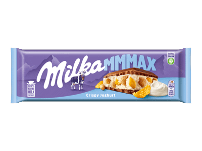 Pieninis šokoladas MILKA su jogurtu ir traškučiais, 300 g