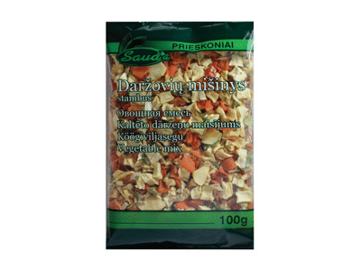 Džiovintų daržovių mišinys (stambios frakcijos) SAUDA, 100 g