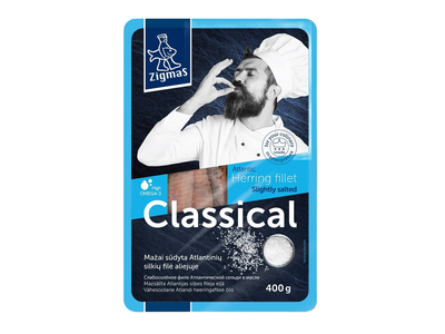 Klasikinė silkių filė aliejuje mažai sūdyta ZIGMAS, 400 g