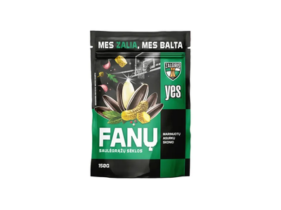 Dryžuotos saulėgrąžos agurkų skonio YES ŽALGIRIS, 150 g