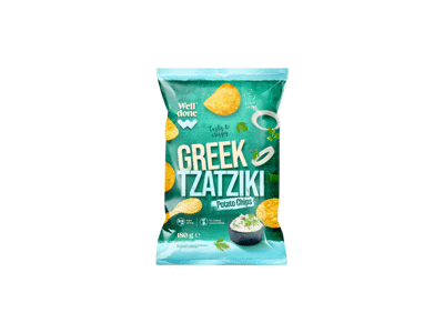 Tzadzikio skonio bulvių traškučiai WELL DONE, 180 g