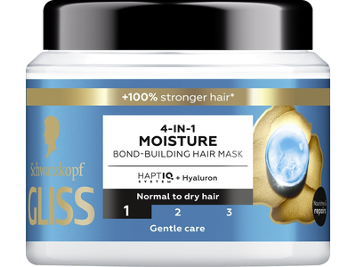 Drėkinamoji plaukų puoselėjimo kaukė GLISS, Moisture, 400 ml