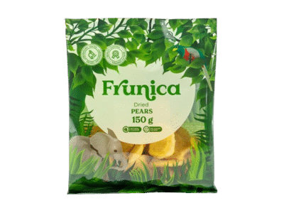 Džiovintos kriaušių puselės be pridėtinio cukraus FRUNICA, 150 g