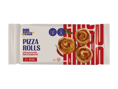 Šaldyti picos suktinukai DONE COOKIN su mocarela ir dešra, 250 g