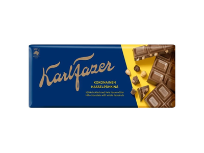 Karl Fazer pieniškas šokoladas su riešutais, 200 g