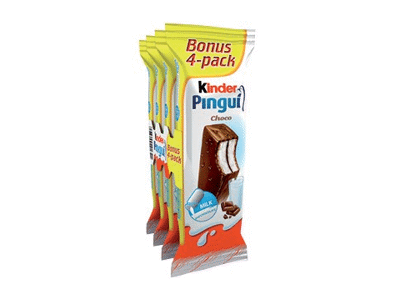 Šokoladinių batonėlių rinkinys KINDER PINGUI, 28,3 % rieb., 120 g