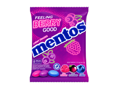 Kramtomieji saldainiai MENTOS BERRY GOOD, 121.5 g