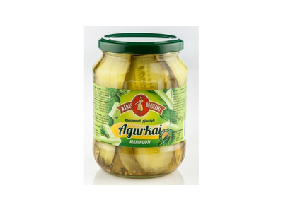 Agurkai marinuoti, pjaustyti MAMOS KONSERVAI, 660 g