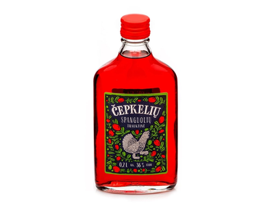 Trauktinė ČEPKELIŲ, spanguolių, 36%, 0,2 l