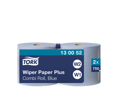 Pramoninis popierius TORK Advanced Wiper W1/W2, mėl.,  2 sl, 255m, 130052
