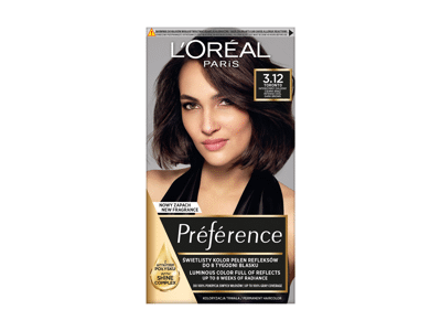 Plaukų dažai L'OREAL PREFERENCE 3.12, 1 vnt.