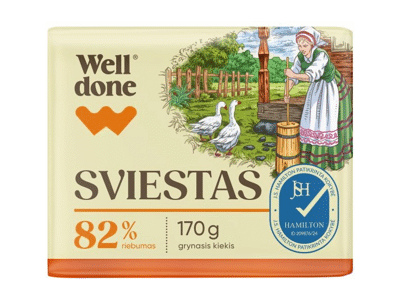 Sviestas WELL DONE, 82 % rieb., 170 g