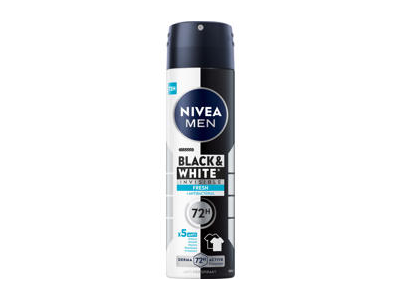 NIVEA BLACK&WHITE FRESH purškiamasis antiperspirantas vyrams, 150 ml