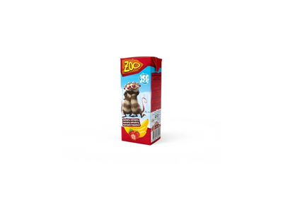 Bananų-braškių sulčių gėrimas ZOO MINIONS, 200 ml