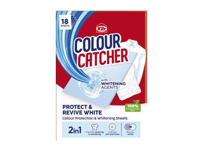 Skalbiamieji lapeliai K2R COLOUR CATCHER REVIVE WHITE, 18 vnt.